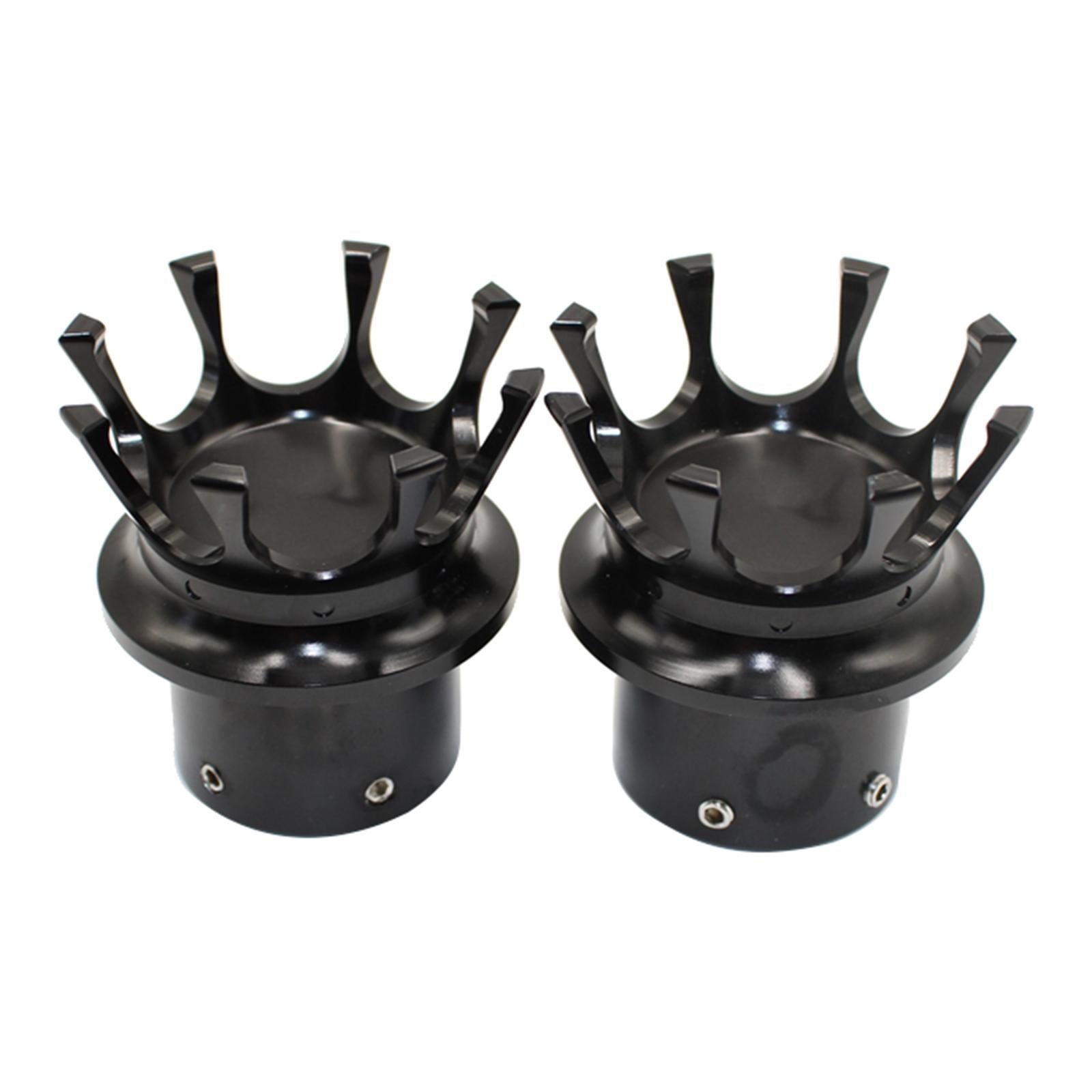 2pcs Universal Dust Motorcycle Aluminum Alloy Front Axle Nut Cover For XL 883 1200 Touring Black