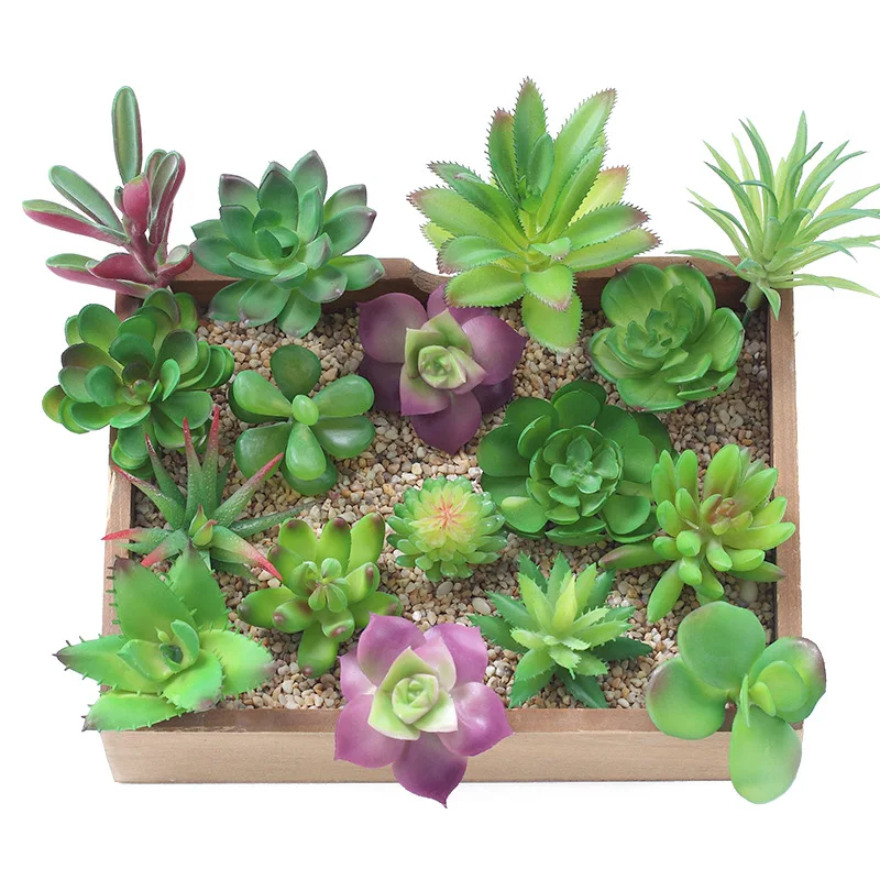 Wholesale Artificial Succulent Plants Simulation Flower Grass Garden Home Landscape Decor Plastic Pvc Outdoor Deck Supplies