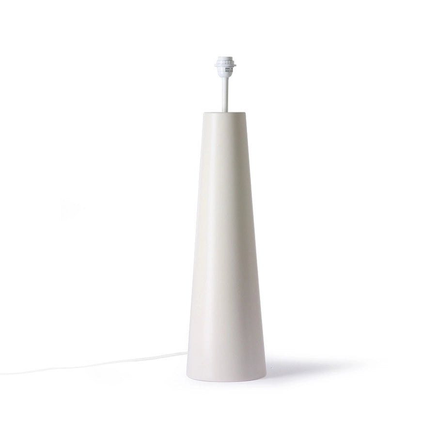 Retro cone floor lamp - cream & swirl shade