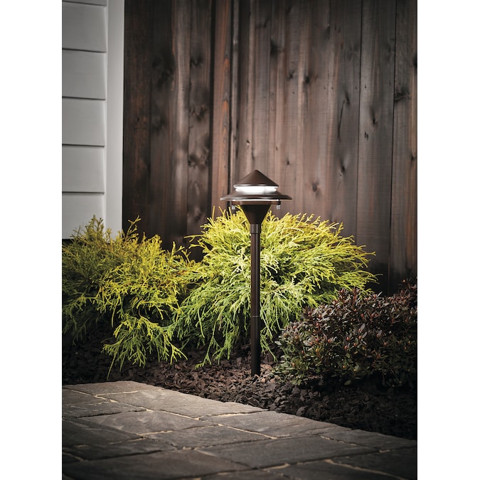 Kichler 28325 200-Lumen 3-Watt Olde Bronze Low Voltage Hardwired LED Outdoor Path Light