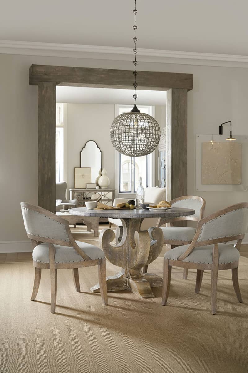 Hooker Furniture Boheme Ascension Zinc Round Dining Table