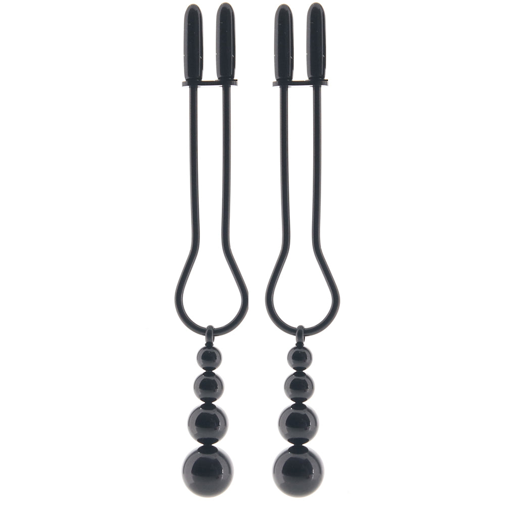 Selopa Beaded Nipple Clamps in Black Chrome