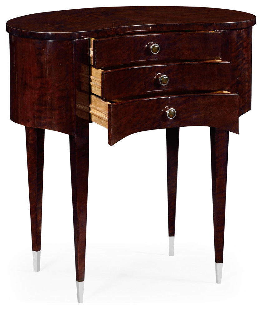 Black Eucalyptus Kidney Shaped Side Table   Transitional   Side Tables And End Tables   by HedgeApple  Houzz