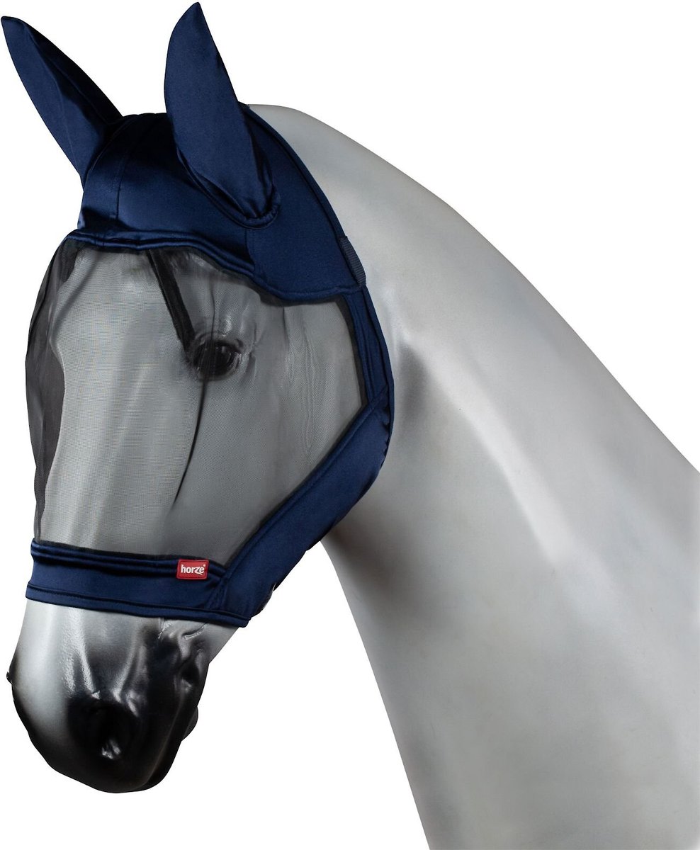 Horze Equestrian Cayman Horse Fly Mask， Blue