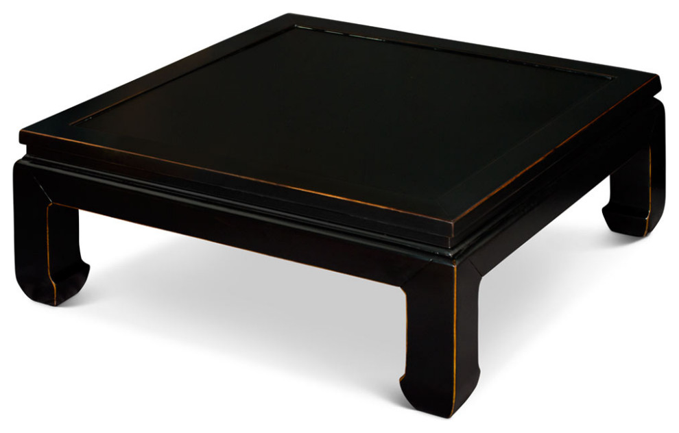 Distressed Black Elmwood Chinese Ming Style Coffee Table   Asian   Coffee Tables   by China Furniture and Arts  Houzz