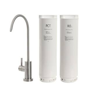 DRINKPOD Tankless Reverse Osmosis Water Filtration System Under Sink 600 GPD Brushed Nickel Faucet DP-RO-PRO