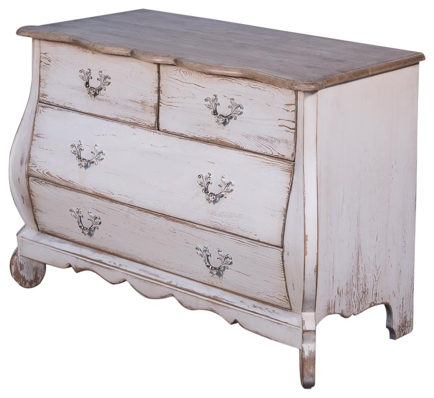 Commode Chest of Drawers SARREID BELLE Traditional Antique Curved   French Country   Accent Chests And Cabinets   by EuroLuxHome  Houzz