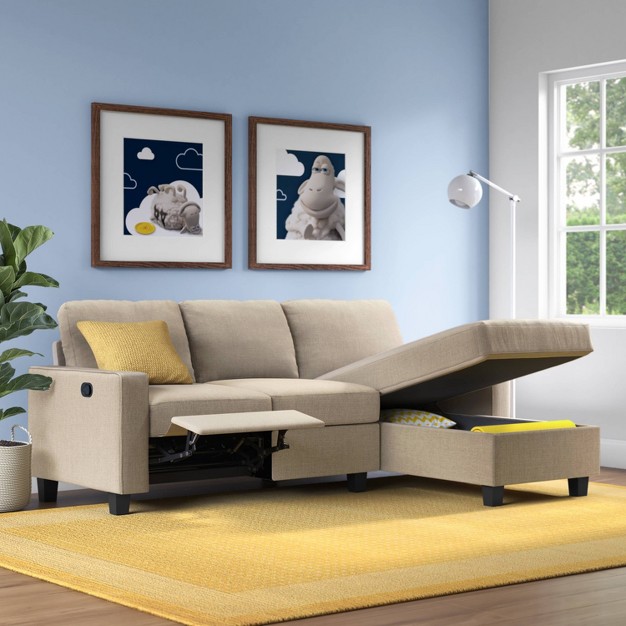 Palisades Reclining Sectional With Right Storage Chaise Serta