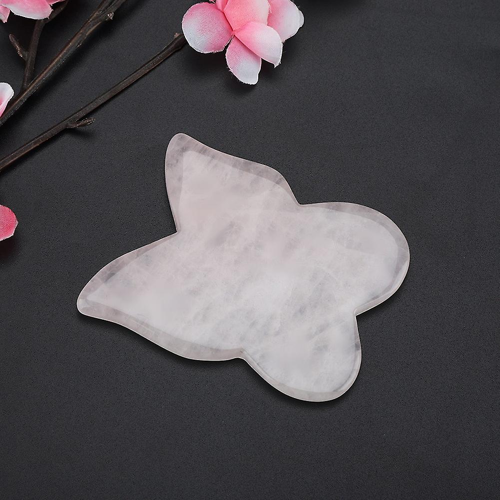 Natural Rose Quartz Crystal Healing Massage Stone Scrapping Plate