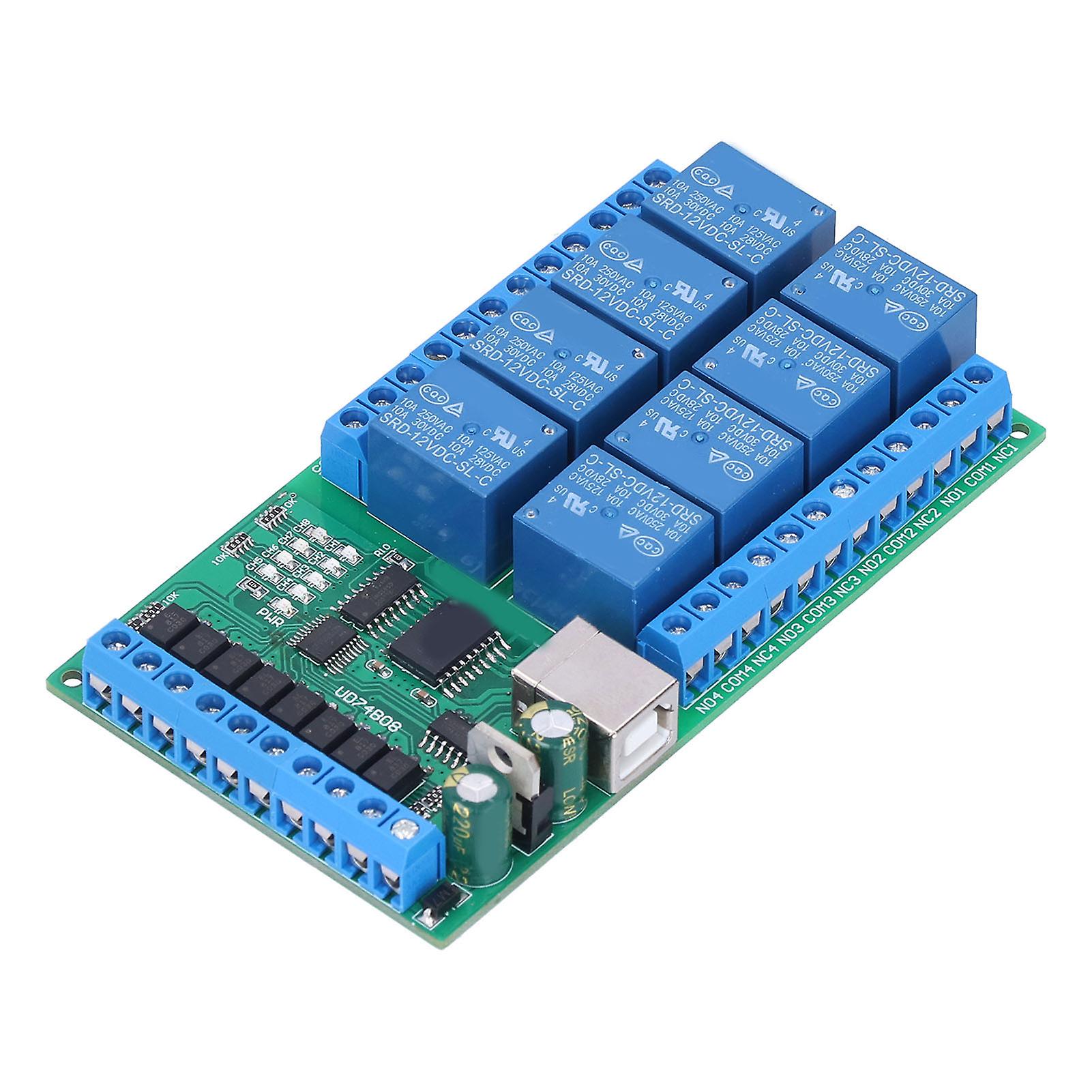 Relay Shields Module 8 Channels Multifunctional Usb Relays Board With At Commands