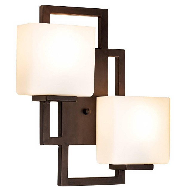 Square Glass Sconce Fixture For Bathroom Side Of Mirror Hallway