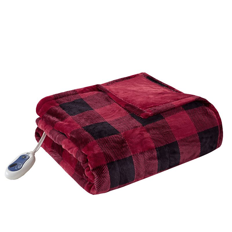 True North Jacob Oversized Plush Electric Heated Throw Blanket