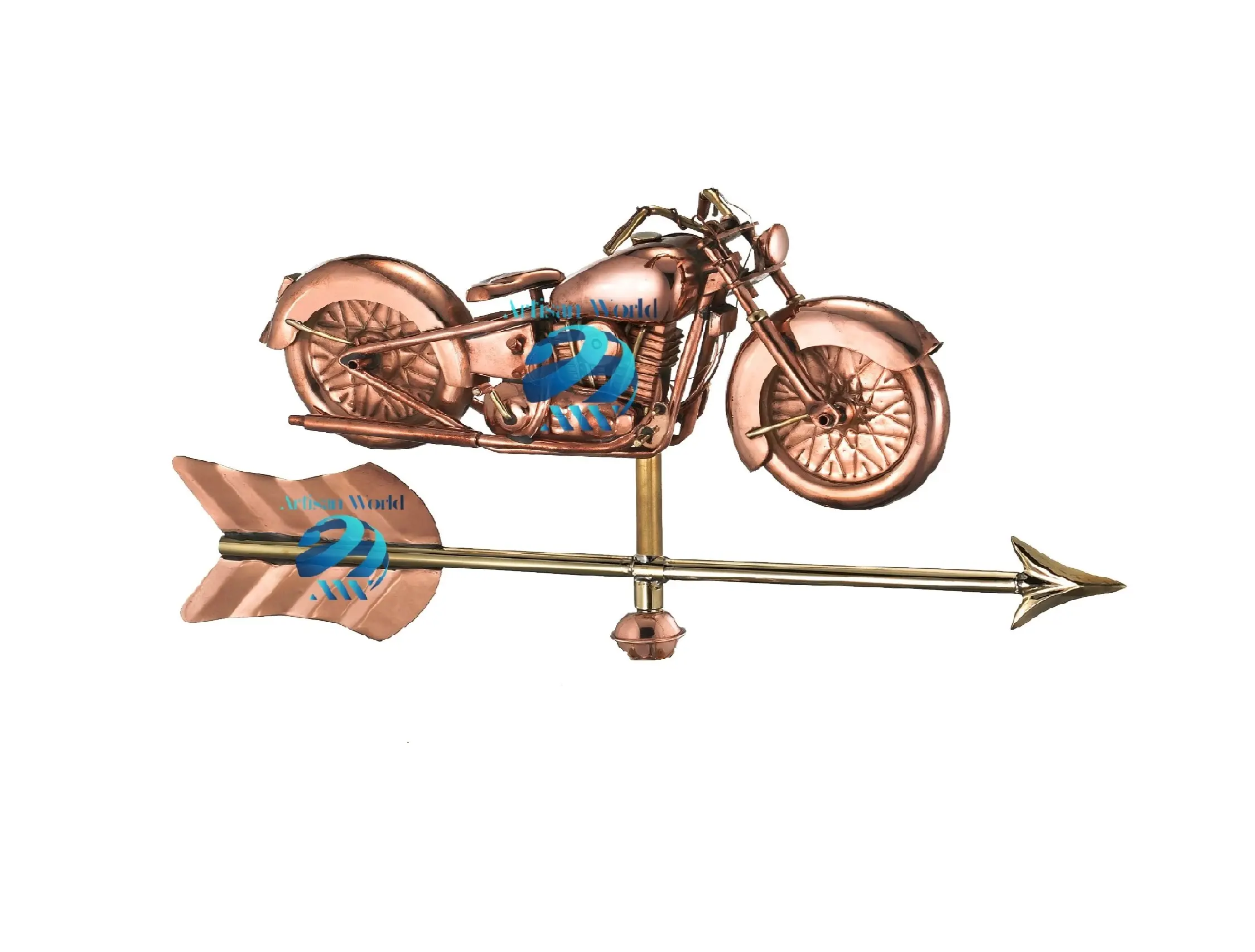 Vintage Motorcycle With Arrow Cottage Weathervanes Will Be An Eye Catching Conversation Starter Sure To Make Your Rooftop Garden