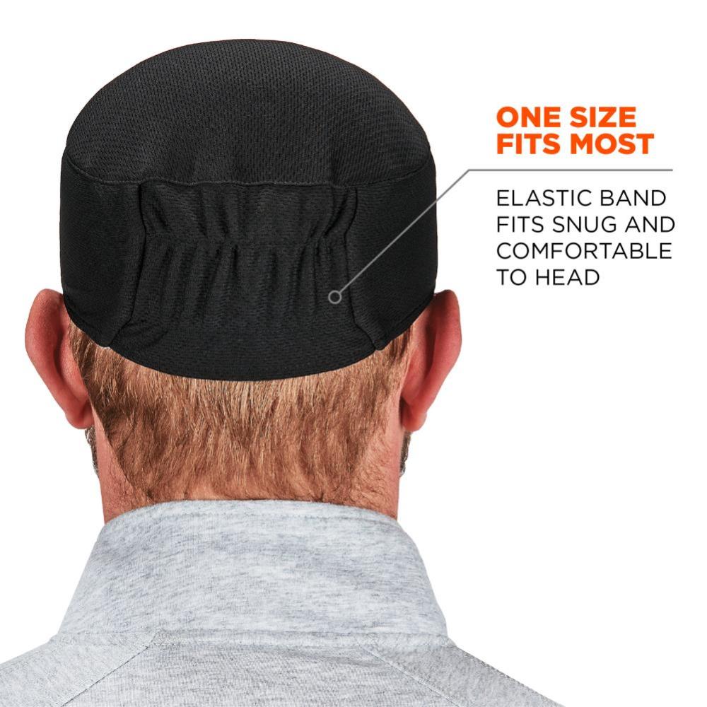 Ergodyne Chill Its 6630 Skull Cap Terry Cloth Black