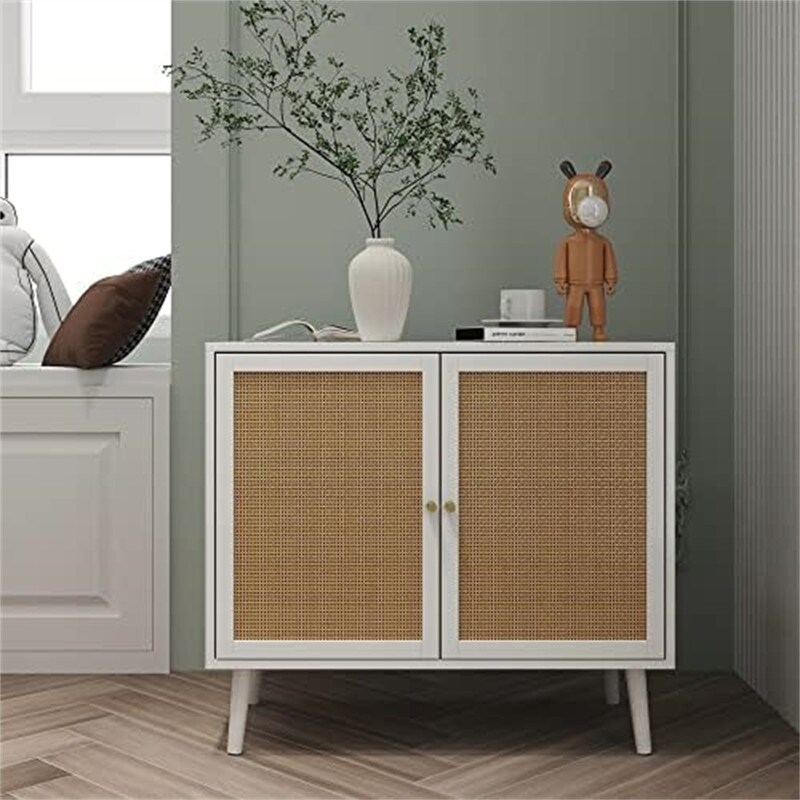 2 Doors Storage Cabinet Console Table Accent Cabinet   15.7\