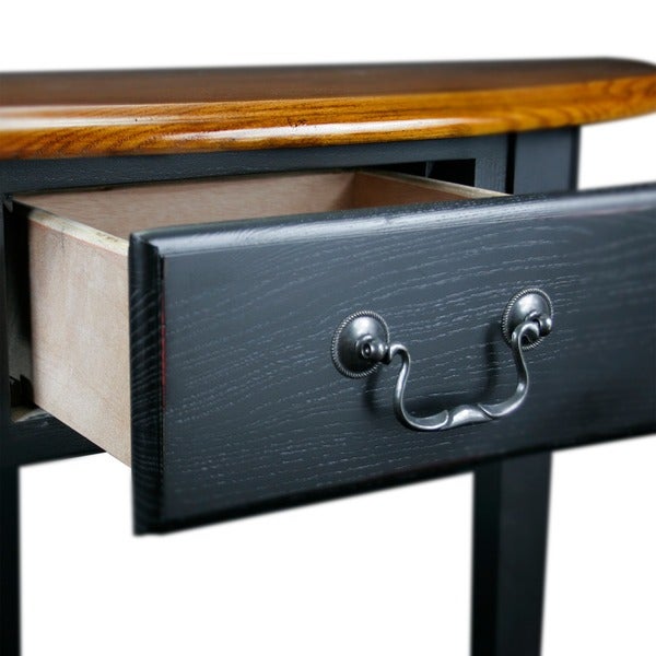 Slate Two-tone Demilune Console