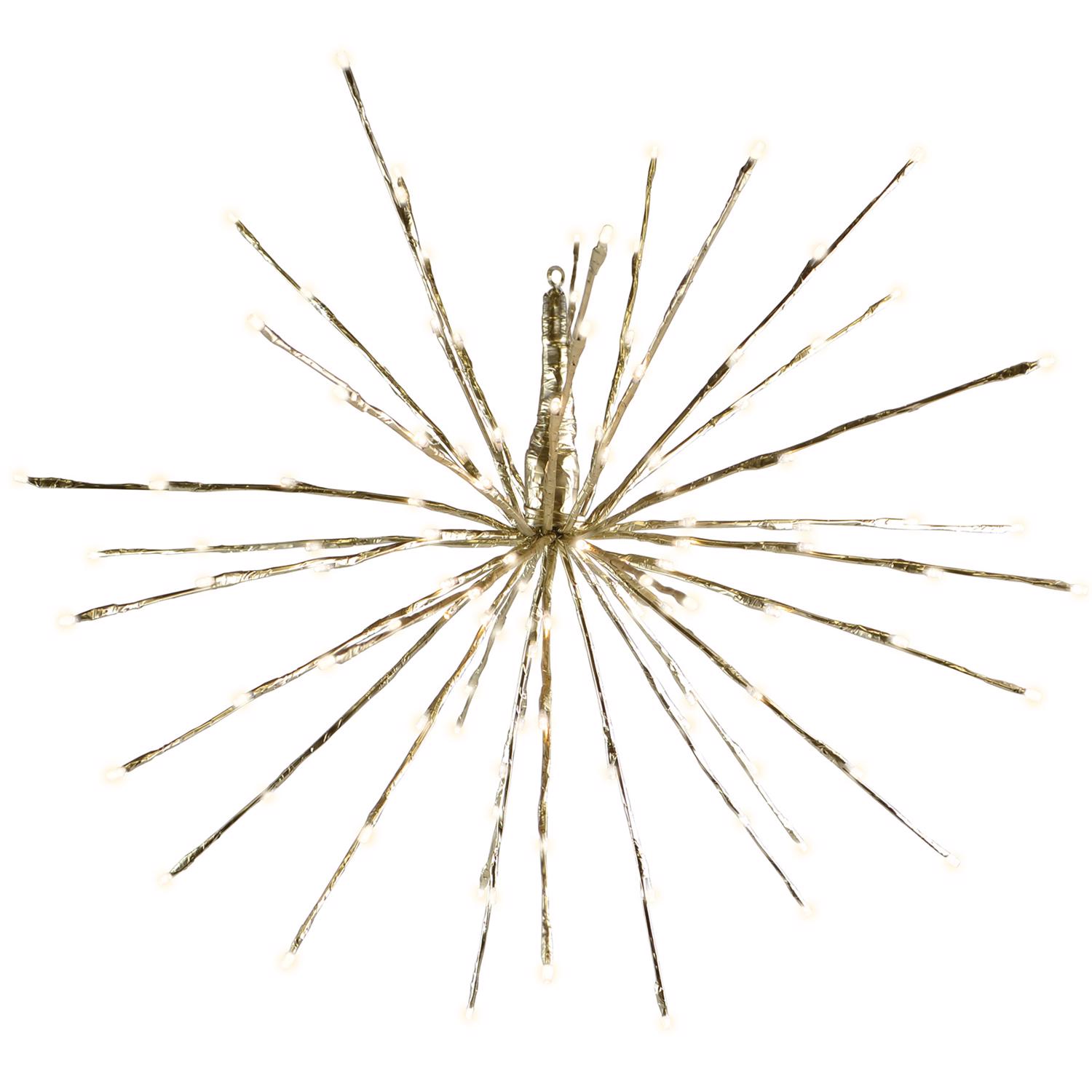 Celebrations Platinum LED Gold Radiant Blast 24 in. Hanging Decor