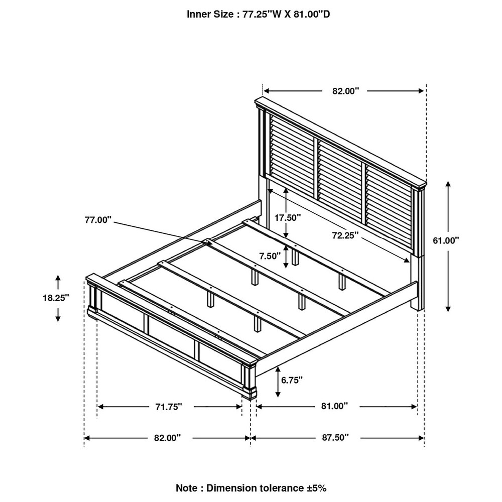 Coaster Furniture Hillcrest Eastern King Panel Bed