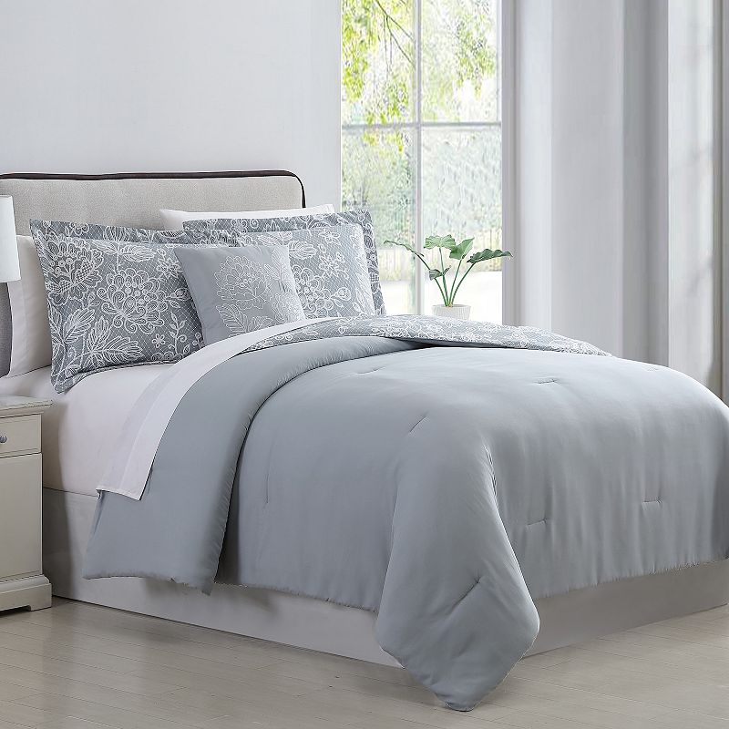 Olivia Printed Reversible Comforter Set