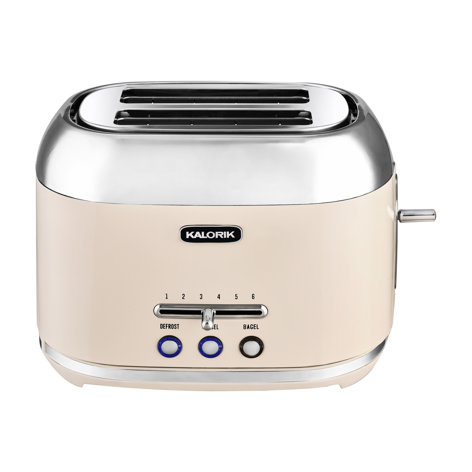 Kalorik Retro Plastic Cream 2 slot Toaster 7 in. H X 10.25 in. W X 7.5 in. D