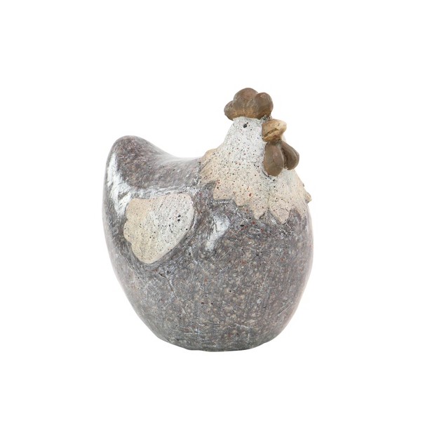 Magnesium Oxide Country Polystone Hen Garden Sculpture Gray Olivia amp May