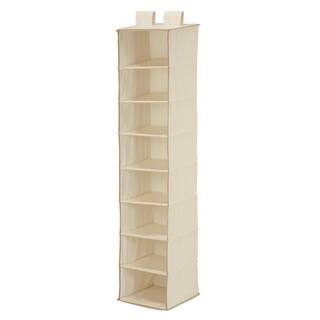 Honey-Can-Do 54 in. H beige Canvas Hanging Closet Organizer SFT-01253