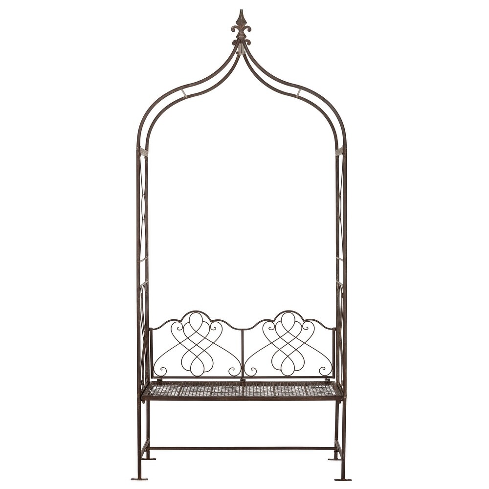 Safavieh Outdoor Living Eloise Rustic Brown Arbor Bench