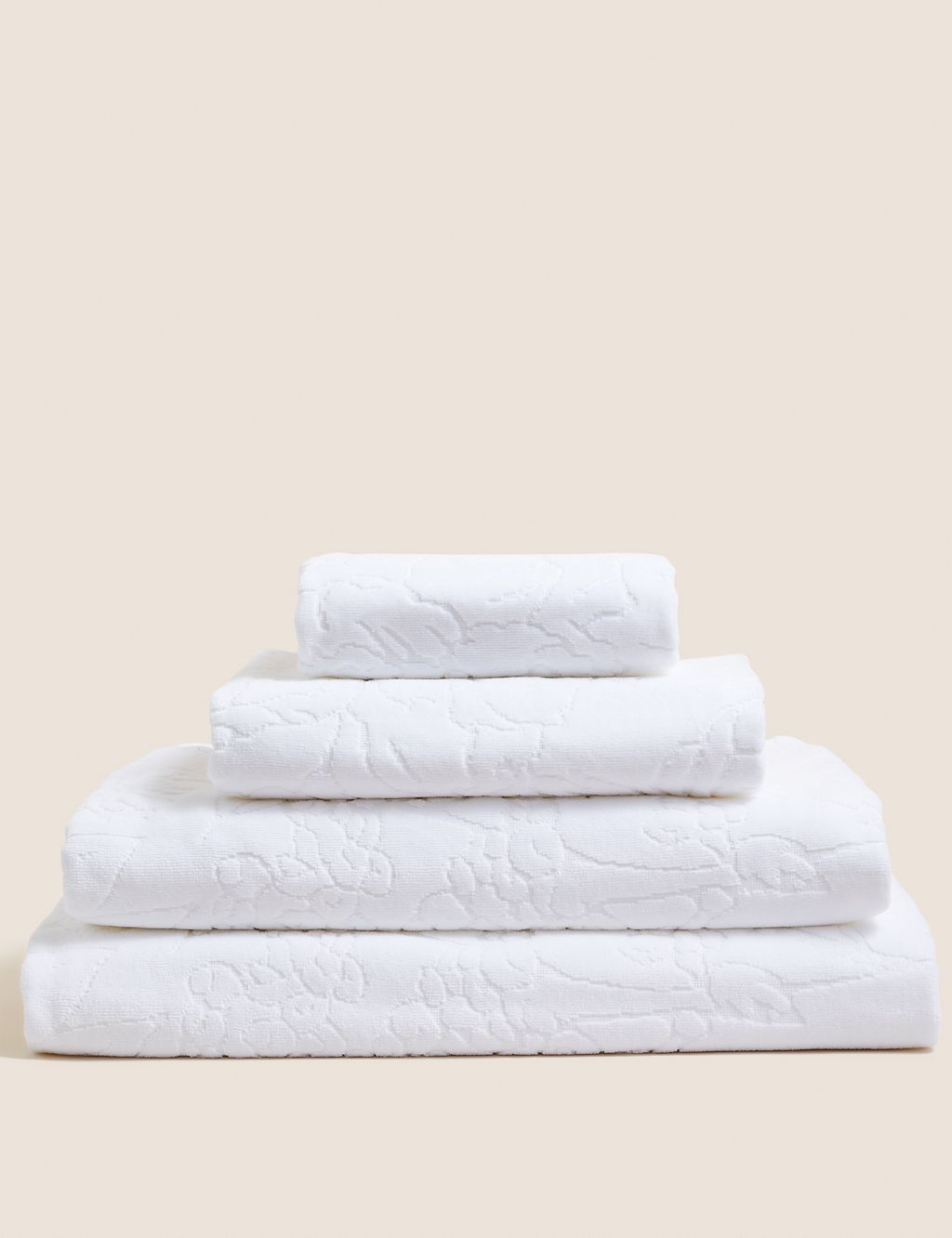 Pure Cotton Linear Floral Towel