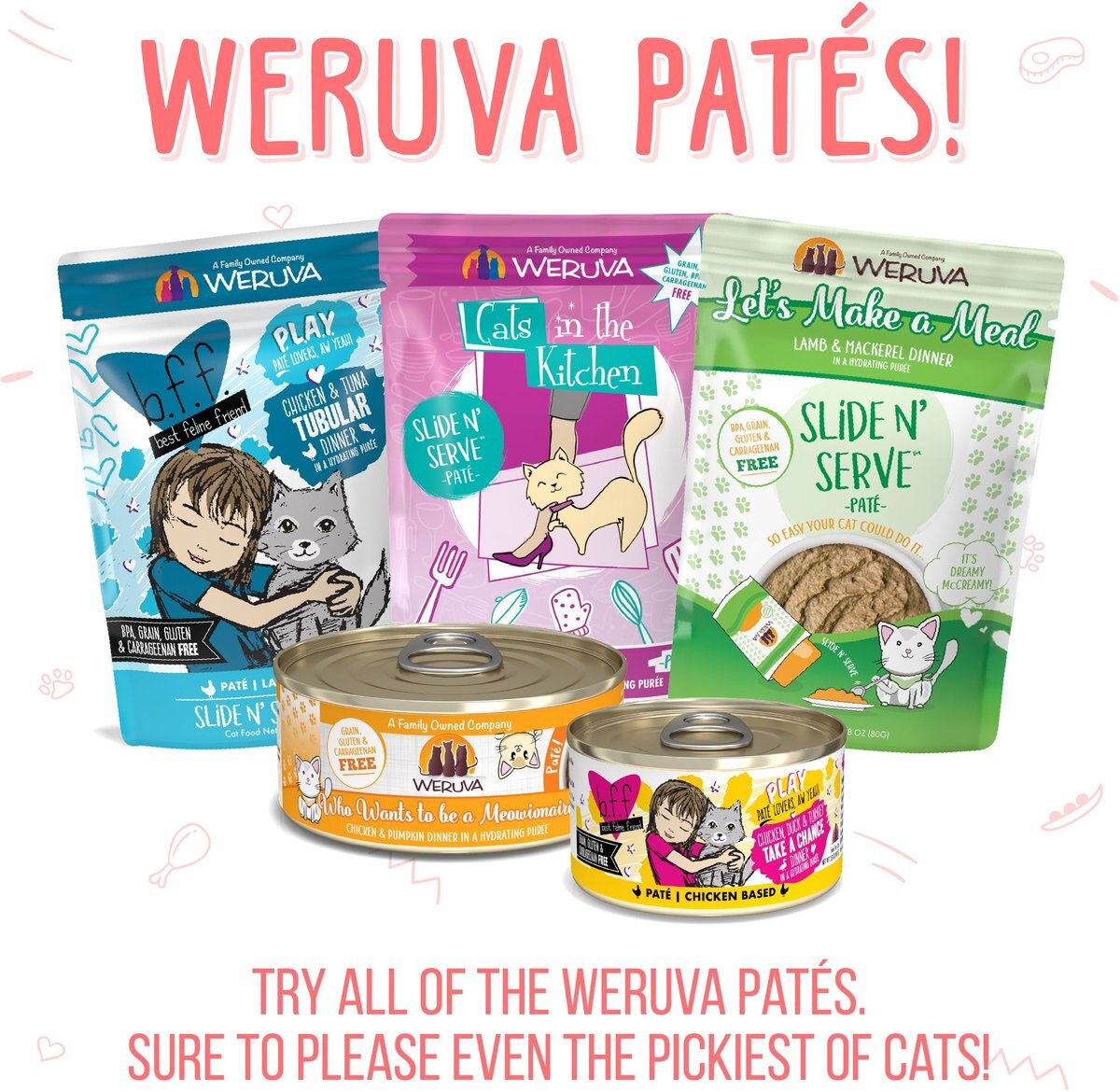 Weruva Classic Cat Jolly Good Fares Chicken and Salmon Pate Canned Cat Food