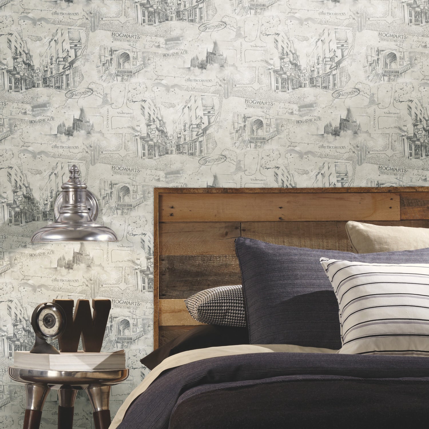 Harry Potter Map Peel & Stick Wallpaper in Taupe