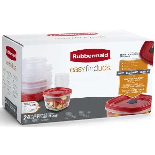 Rubbermaid 24-Piece Easy Find Lids Food Storage Container Set