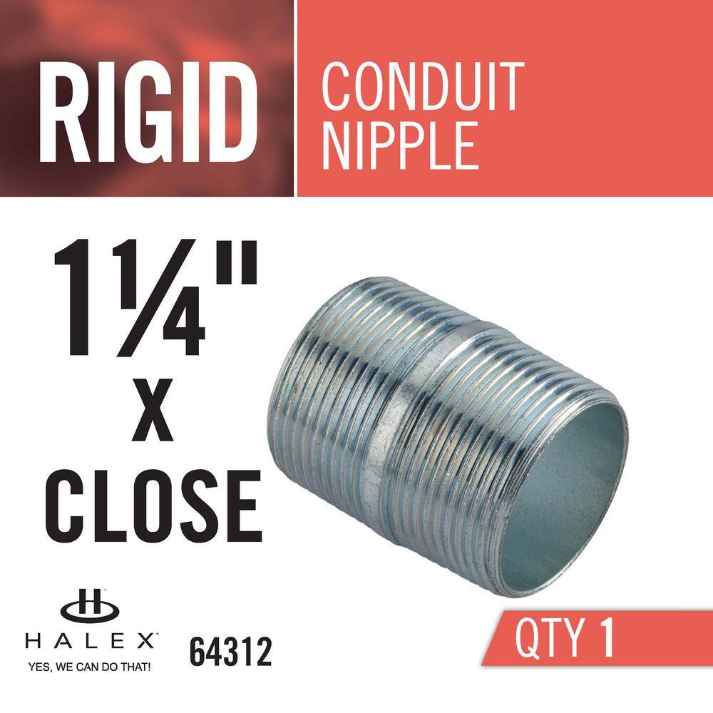 Halex 1-14 in. Close Rigid Conduit Nipple 64312