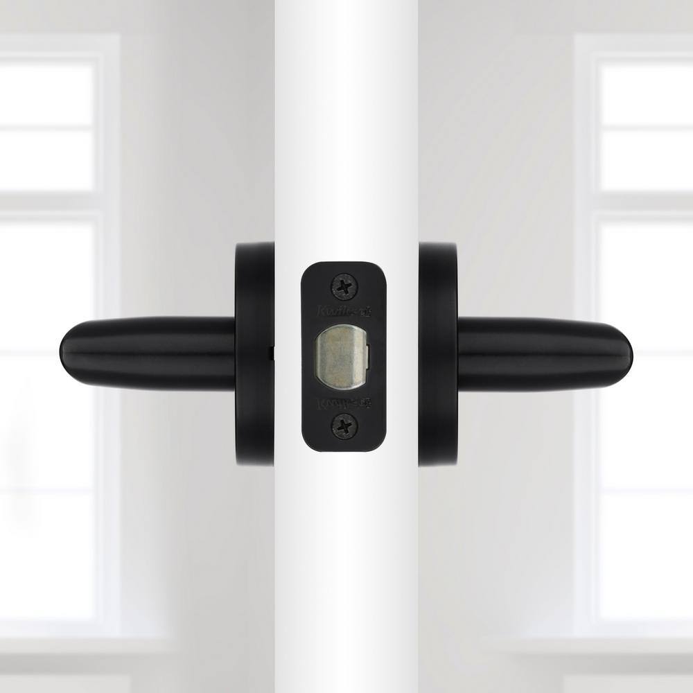 Kwikset Milan Matte Black Passage HallCloset Door Lever 720MILRDT5146ALRCS