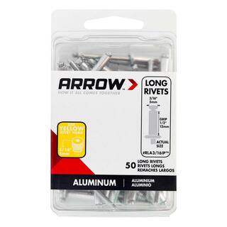 Arrow 316 in. x 12 in. Aluminum Grip Range Rivets (50-Pack) RLA316IP