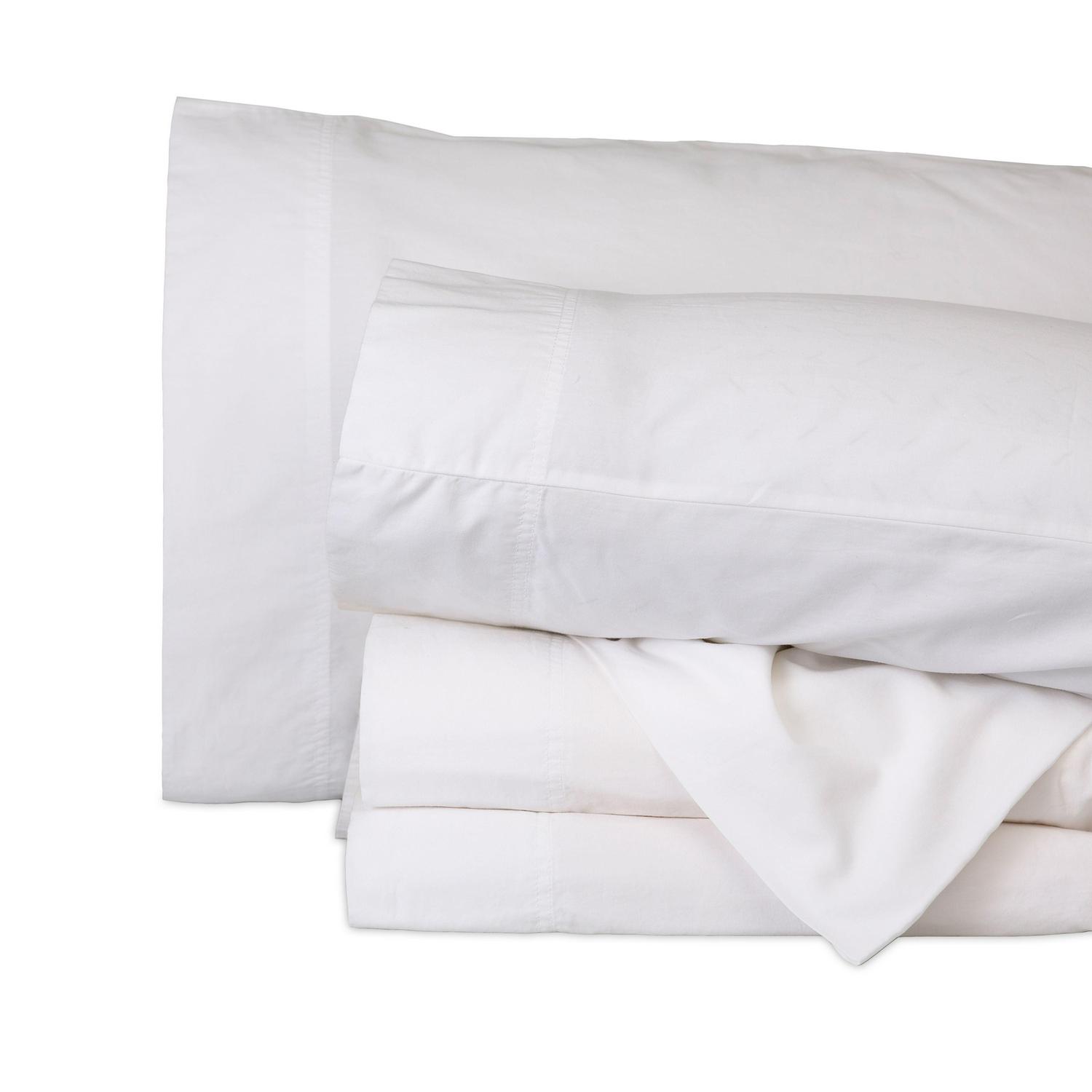 Better Homes and Gardens Cotton Percale 300 Thread Count Sheet Set， Queen， White， 4-Pieces