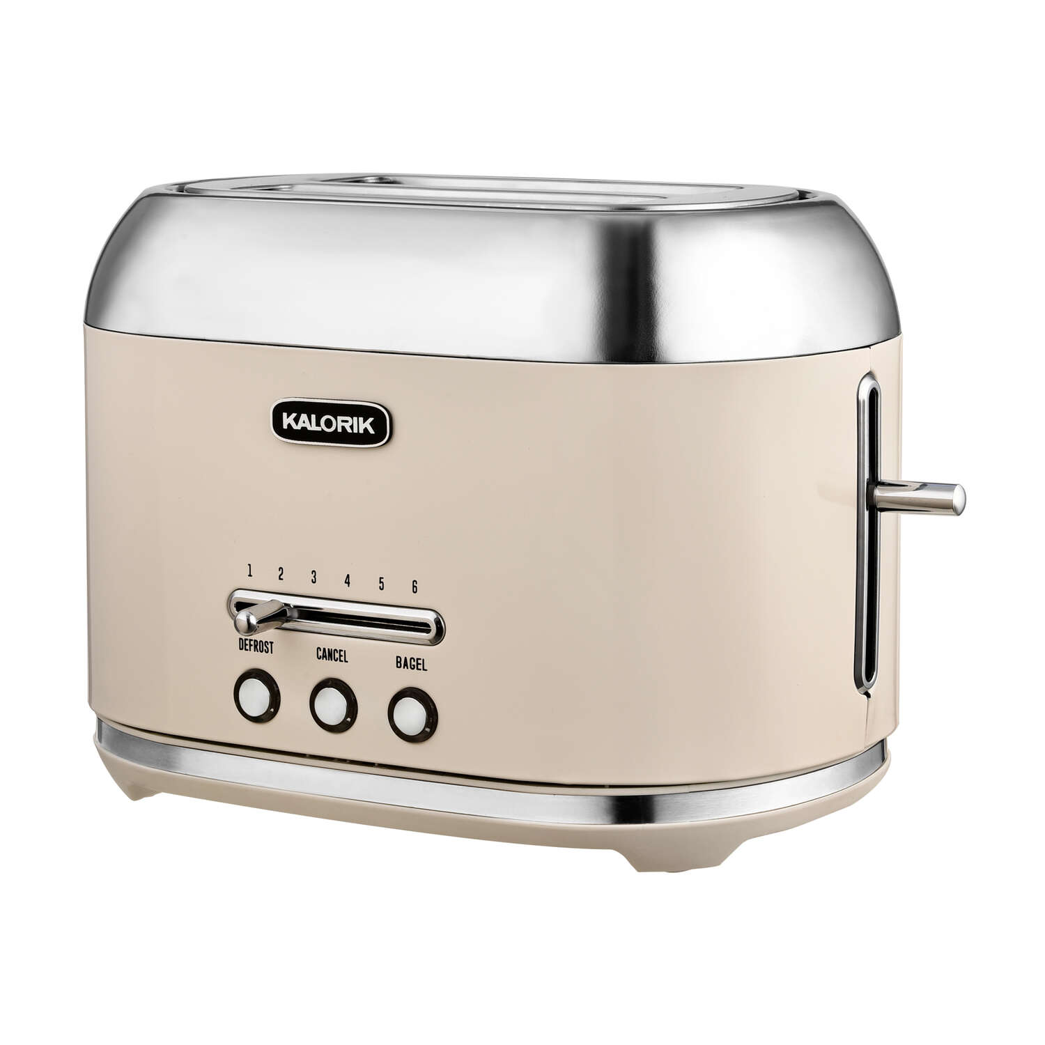 Kalorik Retro Plastic Cream 2 slot Toaster 7 in. H X 10.25 in. W X 7.5 in. D