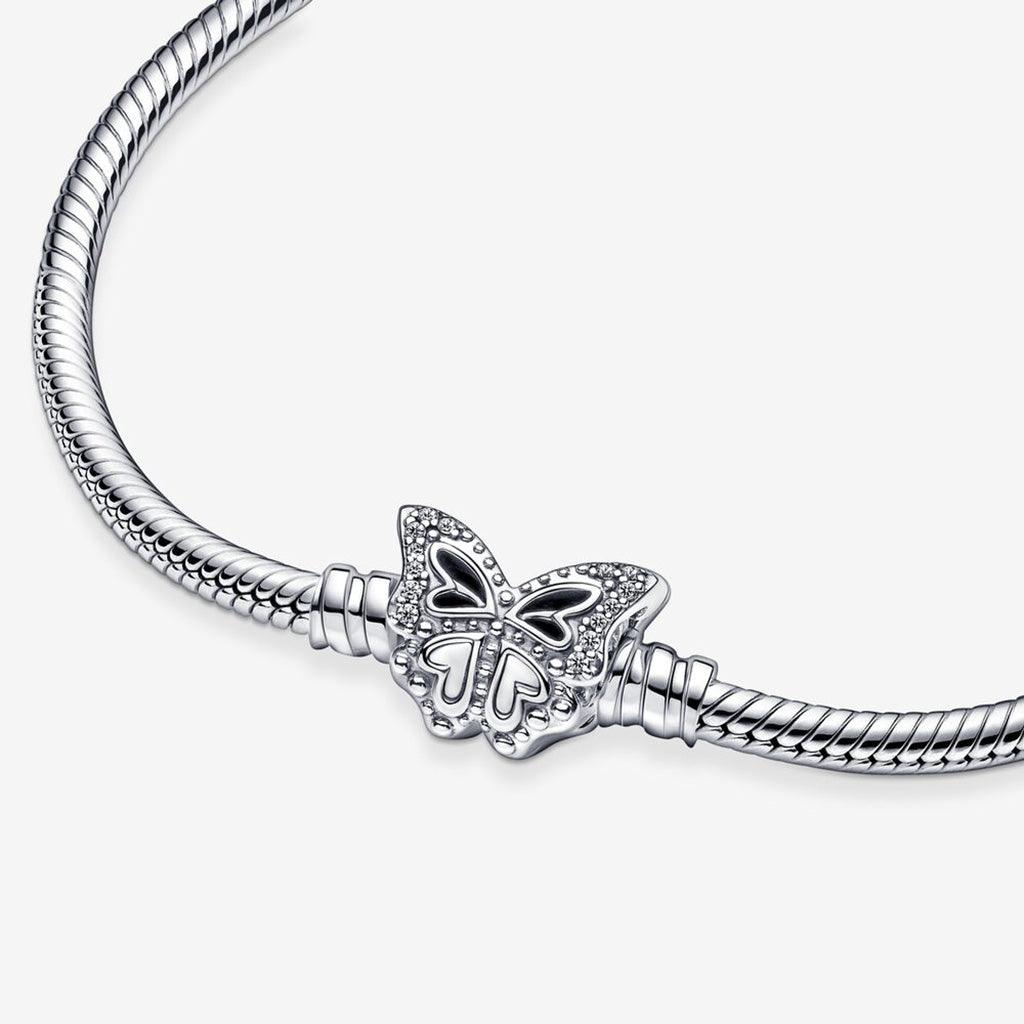 PANDORA  Pandora Moments Butterfly Clasp Snake Chain Bracelet