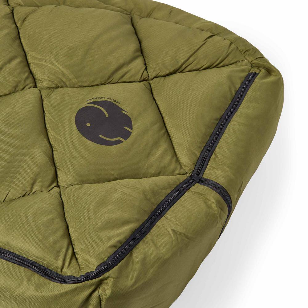 OmniCore Designs 36 in. x 28 in. x 10 in. Pet Sleeping Bag with Zippered Cover and Insulation Use as Pet Beds or Pet Mats MDGreen 850008244209