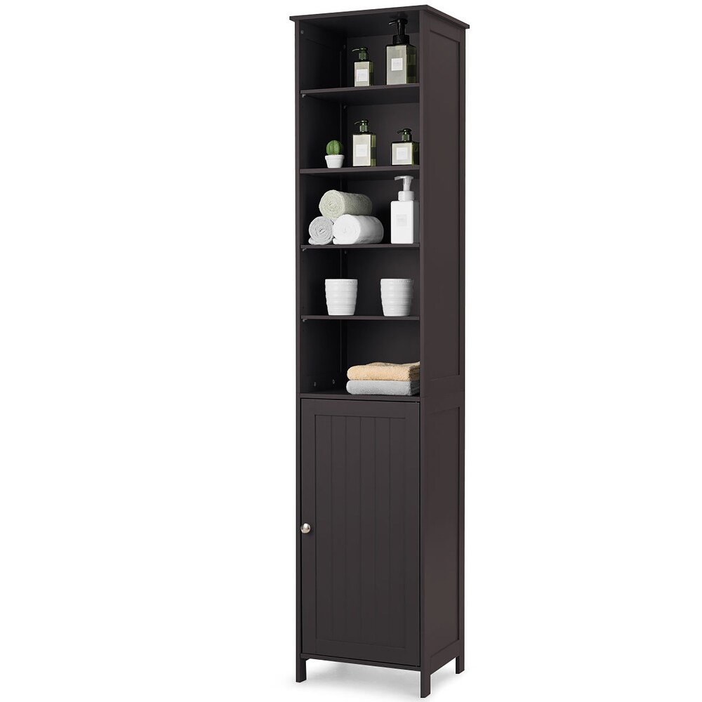 Costway 72'' Bathroom Tall Floor Storage Cabinet Freestand Shelving   See details