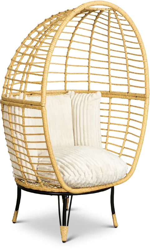 Jordan Tan Wicker-Look Resin Accent Chair