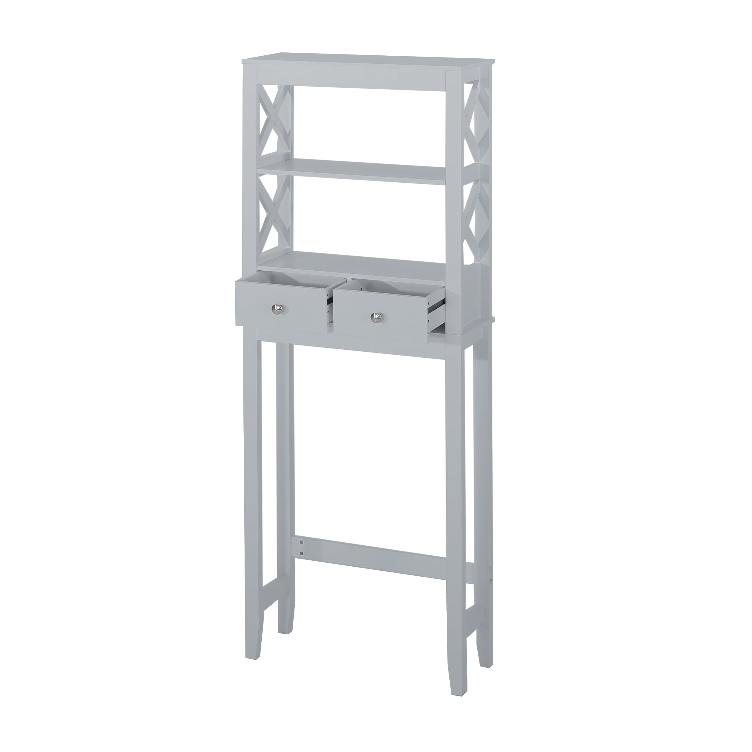 Lewis Modern Over-the-Toilet Storage Rack with Drawers