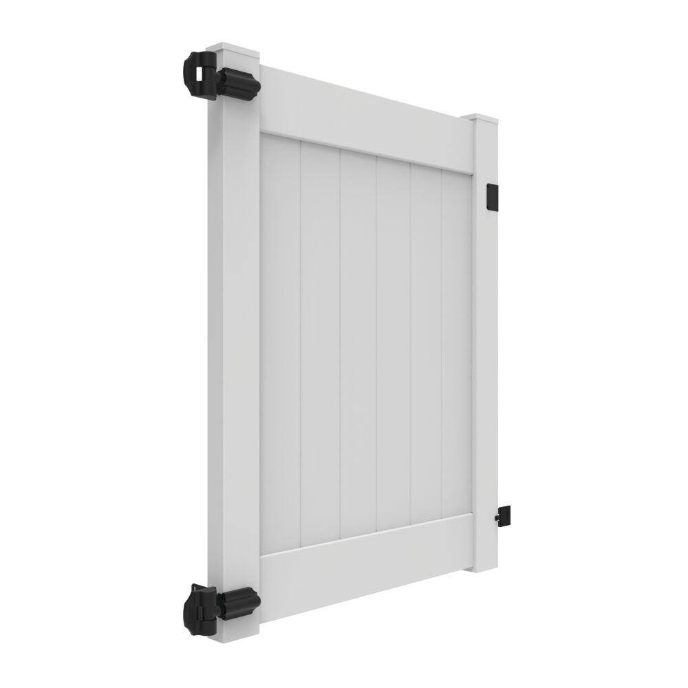 Veranda Linden 5 ft. H x 4 ft.W White Vinyl Un-Assembled Fence Gate 73050001