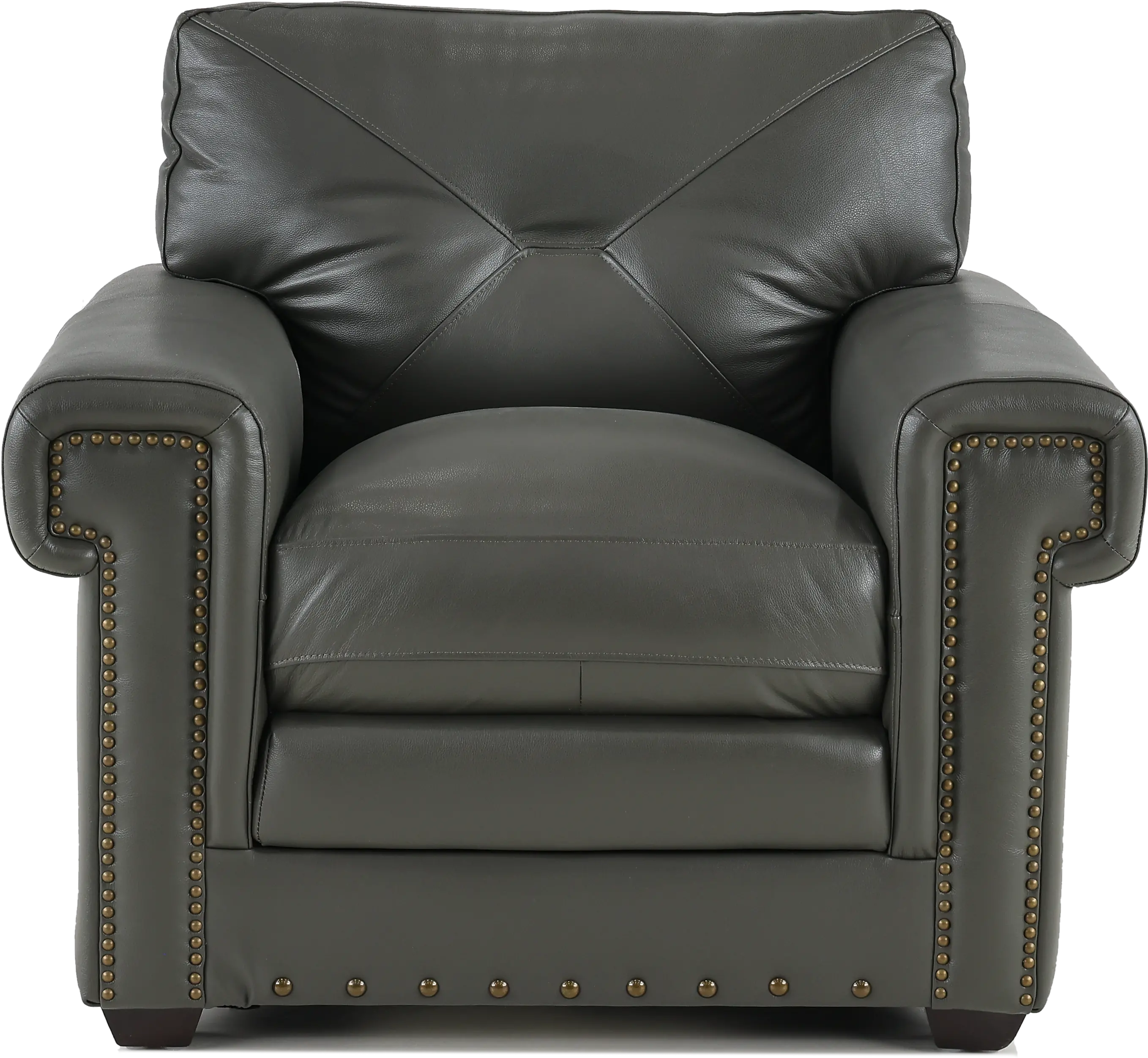 Derrick Gray Leather Chair