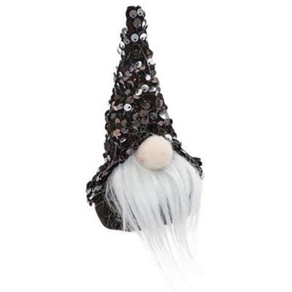 Black Sequin Santa Gnome