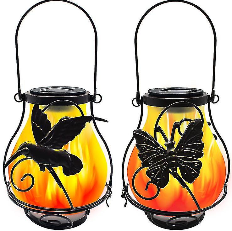 Solar Flame Light Led Hanging Landscape Lantern Courtyard Waterproof