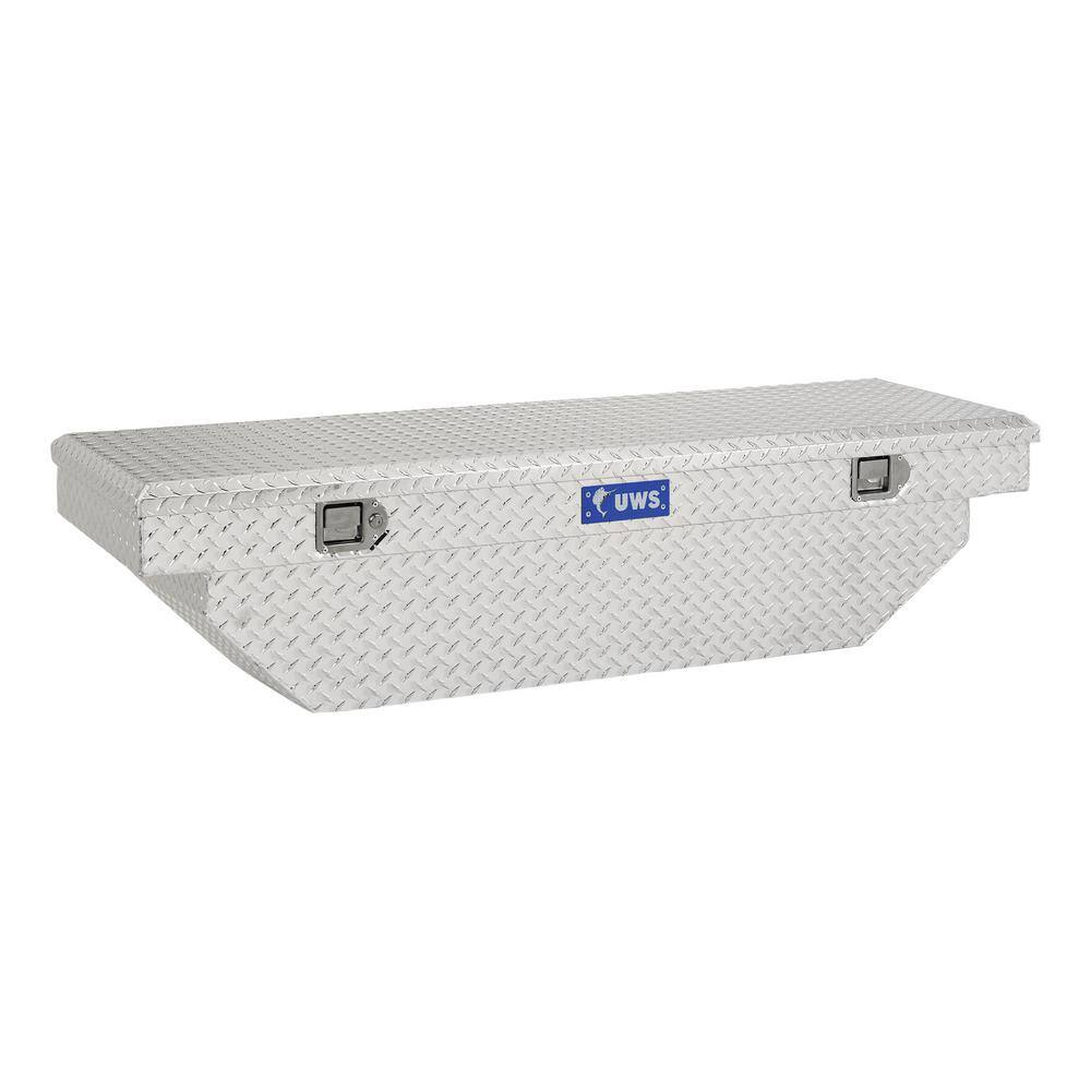 UWS 60 in. Bright Aluminum Angled Crossover Truck Tool Box (Heavy Packaging) TBS-60-A