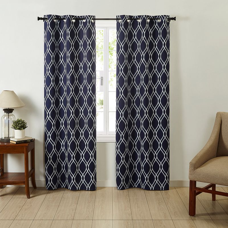 VCNY Home Trevor Bold Print Window Curtain Set