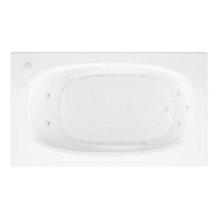 Universal Tubs Tiger's Eye 6 ft. Rectangular Drop-in Whirlpool and Air Bath Tub in White HD3672PDL