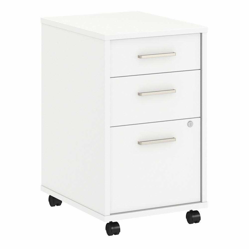 kathy ireland Method White 3 Drawer Mobile File Cabinet - Assembled KI70203SU