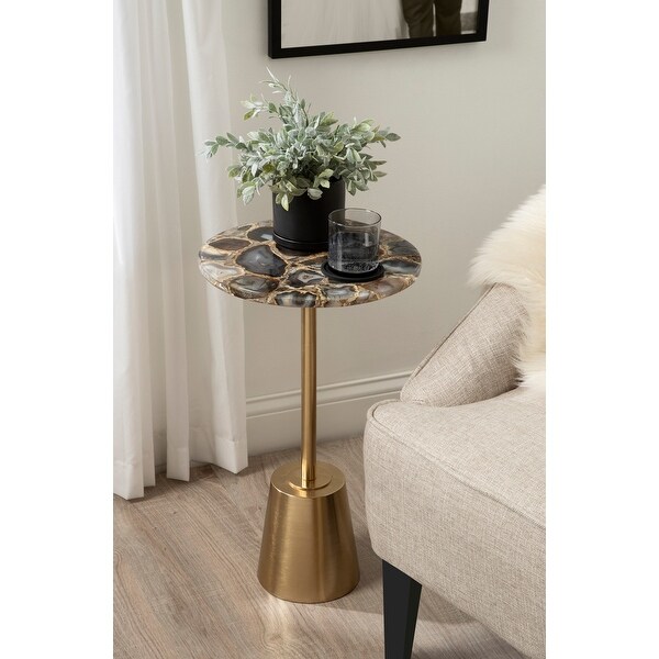 Kate and Laurel Tira Round Side Table